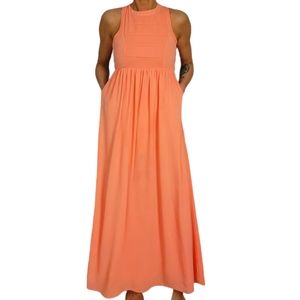 Lovers+Friends Peach Maxi Dress Size Small Flowing Goddess